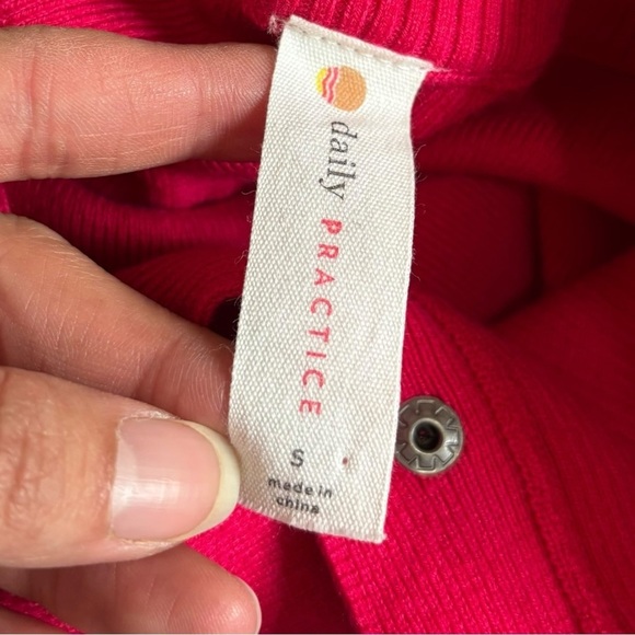 Anthropologie Daily Practice Pink Belted Oversized Sweater Dress Small - Picture 11 of 13